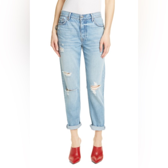 GRLFRND Denim - GRLFRND Olivia ripped boyfriend jeans (double take)